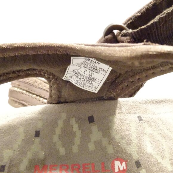 Merrell Sandals Womens 7 Terran Cross II Strappy Brown Leather Open Toe J55304 - Picture 4 of 6